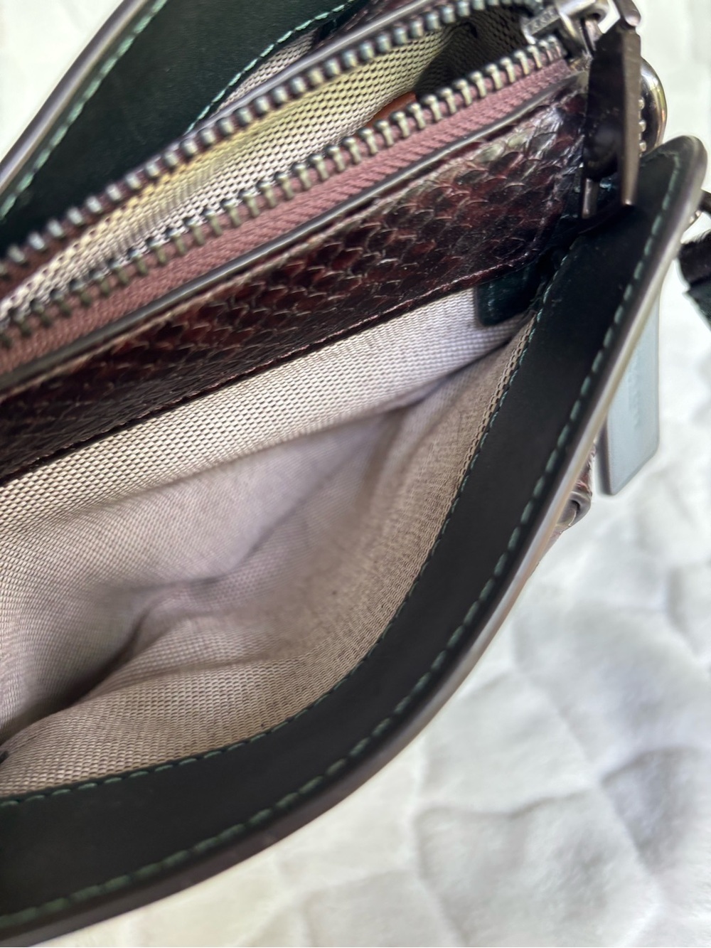 Coach Tate 18 Crossbody With Snakeskin Detail - Picture 13 of 16